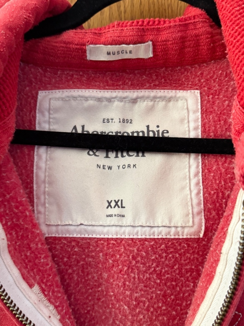 Mens vintage Abercrombie & Fitch full zip hoodie XXL - Picture 3 of 6